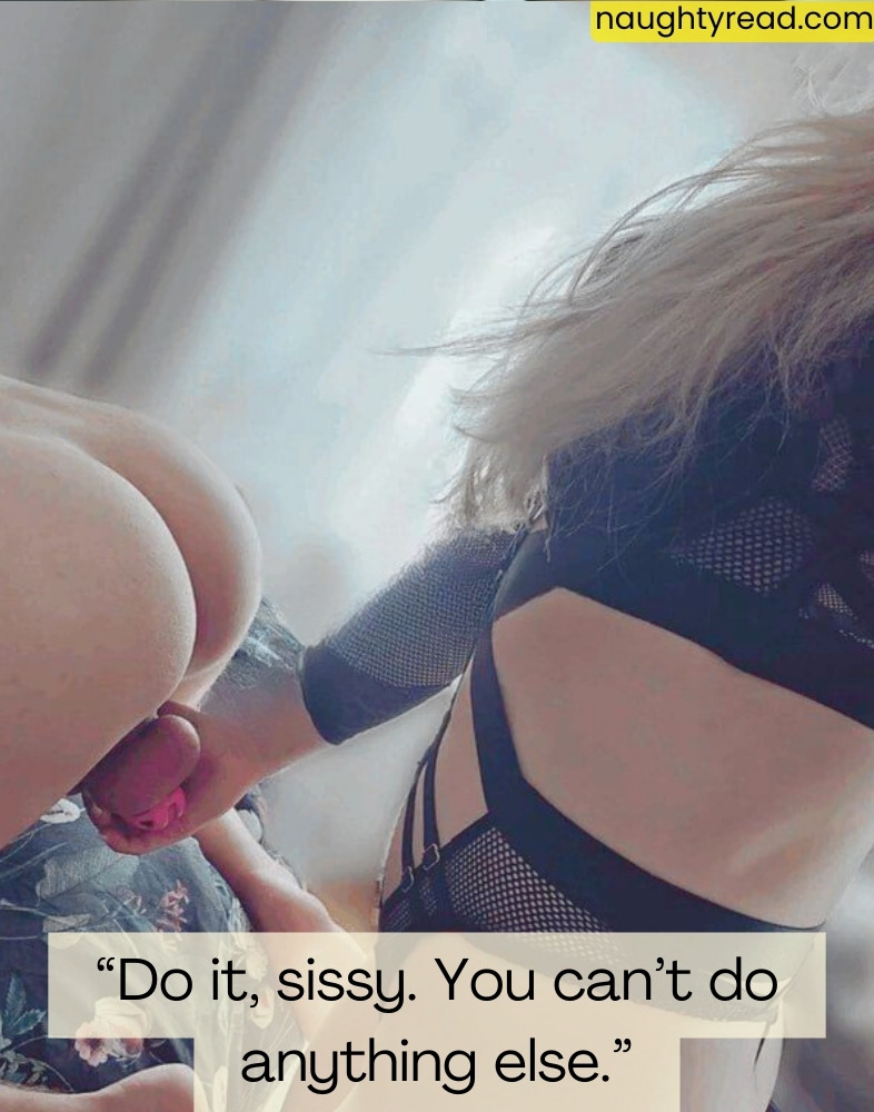 Femdom wife and her sissy situational caption