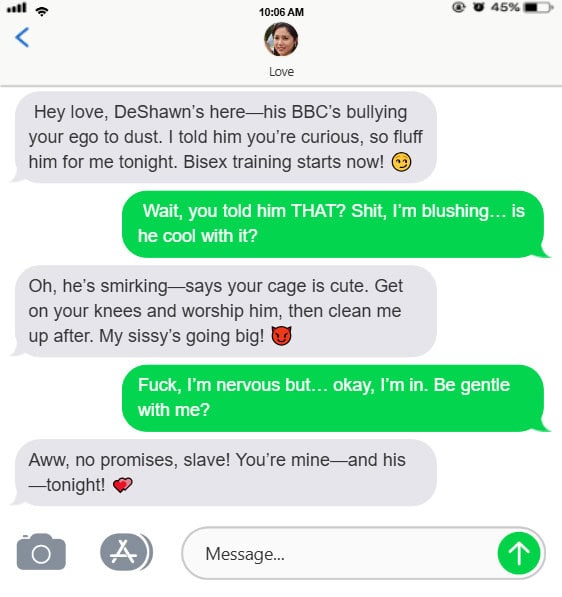 Cuckold Husband And Wife Chat Screenshot